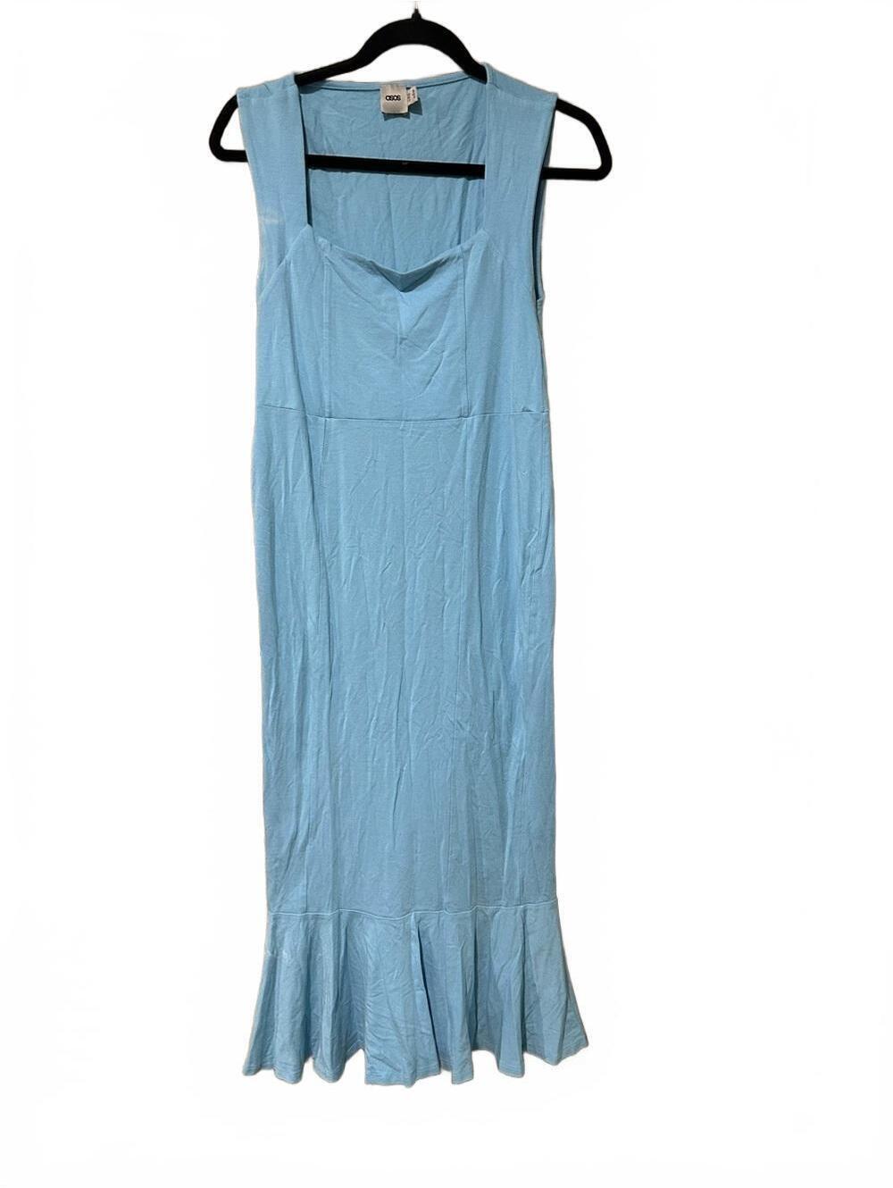 ASOS Light Blue Sleeveless Maxi Dress with Mermaid Hem